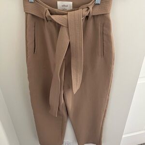 Wilfred Jallade Tie Waist Tan cropped length pants